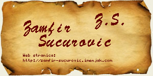 Zamfir Šućurović vizit kartica